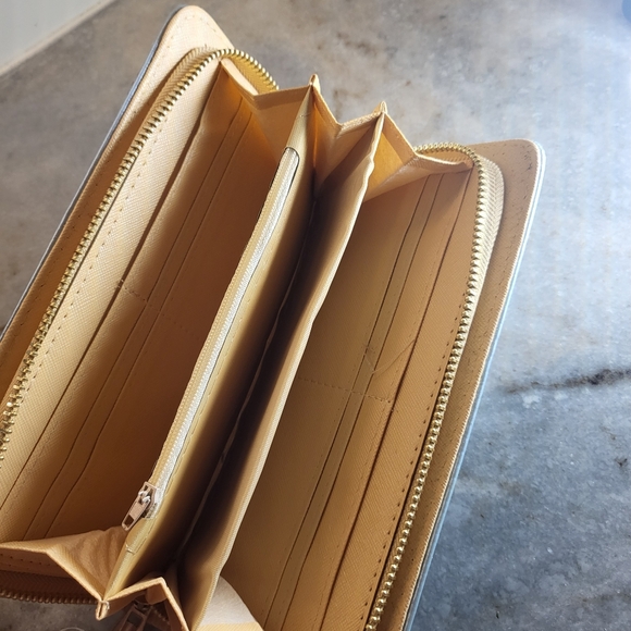 New Rhinestone Bling Accordion Zipped Wallet Peacock Owl Flower Gem Hat Blue - Picture 6 of 8